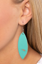 Load image into Gallery viewer, Open Door Jewelry - Leather Lounge - Blue Earrings - Paparazzi Accessories
