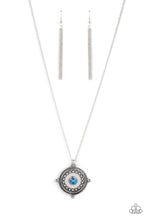 Load image into Gallery viewer, five-dollar-jewelry-compass-composure-blue-necklace-paparazzi-accessories
