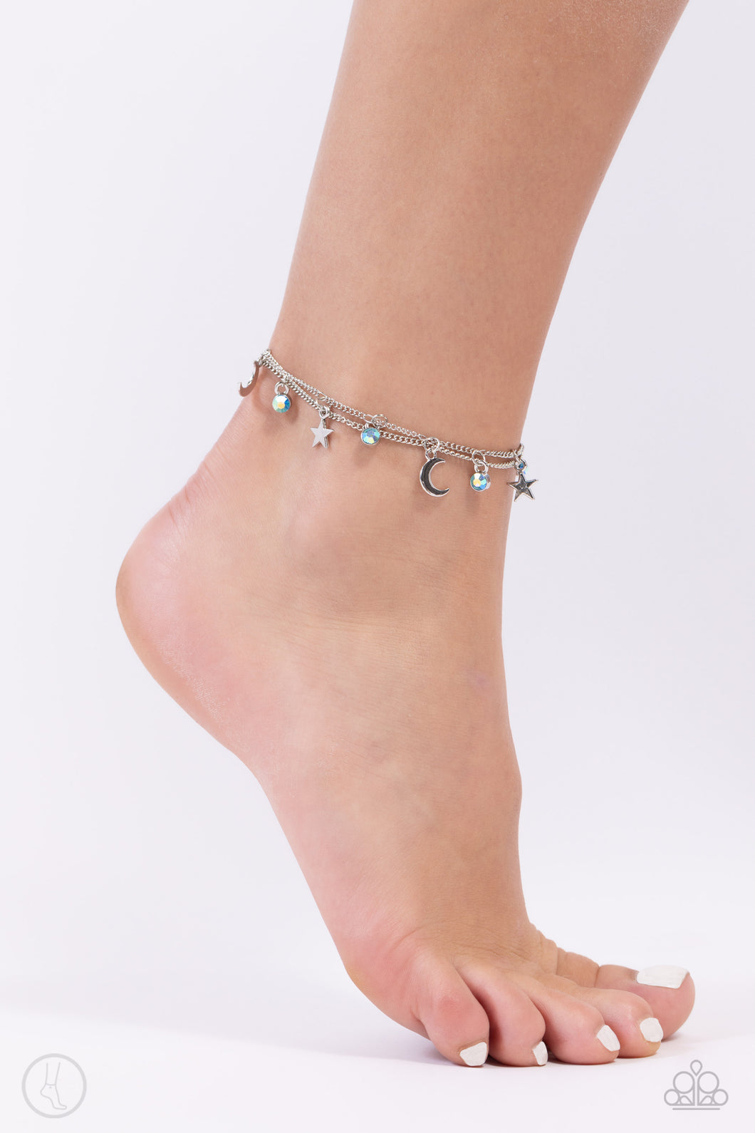 Open Door Jewelry - Stellar Sashay - Blue Anklet - Paparazzi Accessories