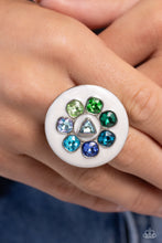 Load image into Gallery viewer, Open Door Jewelry - Captivating Centerpiece - Blue Ring - Paparazzi Accessories
