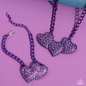 Open Door Jewelry - Low-Key Lovestruck - Purple Necklace - Paparazzi Accessories