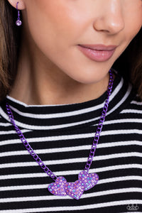 Open Door Jewelry - Low-Key Lovestruck - Purple Necklace - Paparazzi Accessories