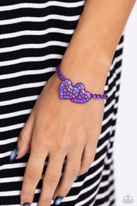 Open Door Jewelry - Lovestruck Lineup - Purple Bracelet - Paparazzi Accessories