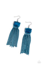 Load image into Gallery viewer, five-dollar-jewelry-dreaming-of-tassels-blue-earrings-paparazzi-accessories
