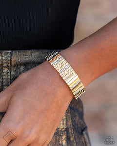 Open Door Jewelry - Linear Legend - Gold Bracelet - Paparazzi Accessories