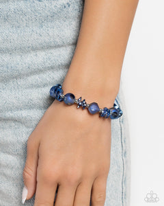 Open Door Jewelry - Lets Start at the FAIRY Beginning - Blue Bracelet - Paparazzi Accessories