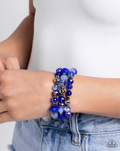 Load image into Gallery viewer, Open Door Jewelry - Stack of GLASS - Blue Bracelet - Paparazzi Accessories
