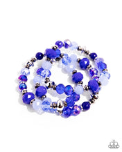 Load image into Gallery viewer, five-dollar-jewelry-stack-of-glass-blue-bracelet-paparazzi-accessories
