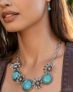 Open Door Jewelry - Cowboy Casanova - Blue Necklace - Paparazzi Accessories