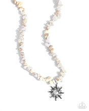 Load image into Gallery viewer, five-dollar-jewelry-dancing-in-the-sunlight-white-necklace-paparazzi-accessories
