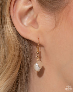 Open Door Jewelry - Cubed Cameo - Gold Necklace - Paparazzi Accessories