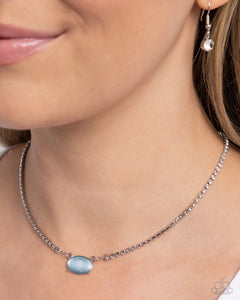 Open Door Jewelry - Dynamic Delicacy - Blue Necklace - Paparazzi Accessories