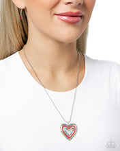 Load image into Gallery viewer, Open Door Jewelry - Hallucinatory Hearts - Red Necklace - Paparazzi Accessories
