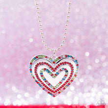 Load image into Gallery viewer, Open Door Jewelry - Hallucinatory Hearts - Red Necklace - Paparazzi Accessories
