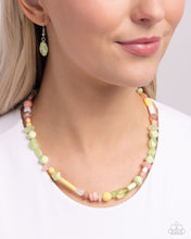 Load image into Gallery viewer, Open Door Jewelry - Colored Can-Can - Green Necklace - Paparazzi Accessories
