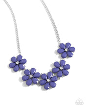 Load image into Gallery viewer, five-dollar-jewelry-floral-fun-blue-necklace-paparazzi-accessories
