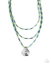 Load image into Gallery viewer, five-dollar-jewelry-spiral-safari-green-necklace-paparazzi-accessories
