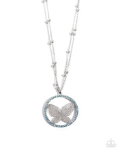 Load image into Gallery viewer, five-dollar-jewelry-festive-flight-blue-necklace-paparazzi-accessories
