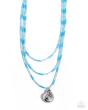 Load image into Gallery viewer, five-dollar-jewelry-spiral-safari-blue-necklace-paparazzi-accessories
