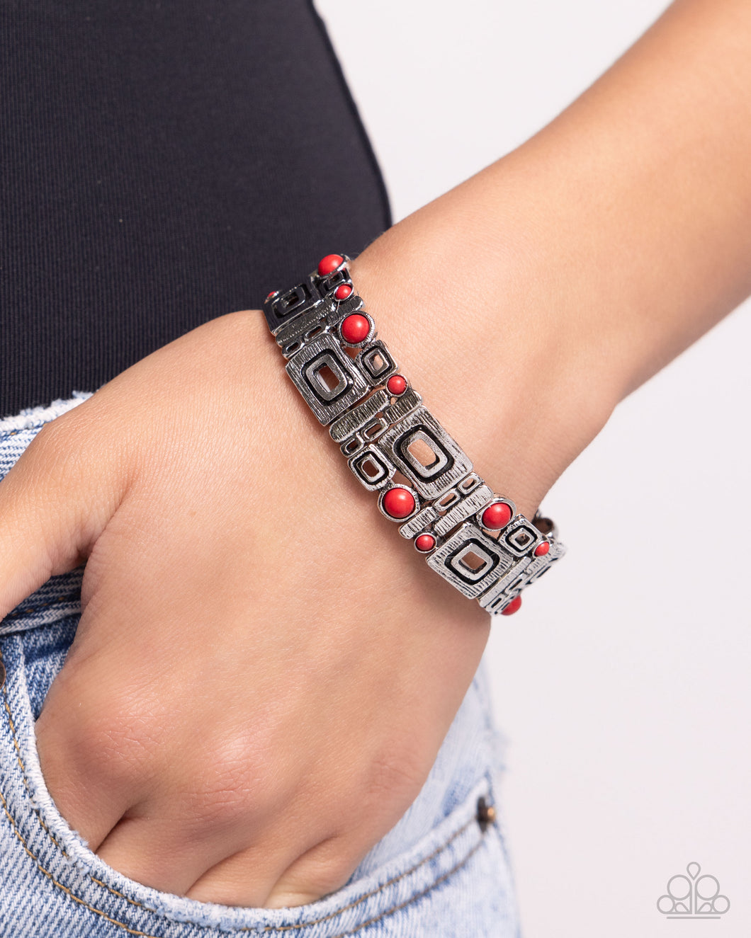 Open Door Jewelry - Forest Feel - Red Bracelet - Paparazzi Accessories