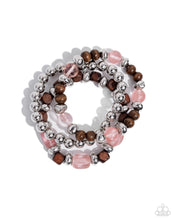 Load image into Gallery viewer, five-dollar-jewelry-diversified-wood-pink-bracelet-paparazzi-accessories
