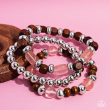 Load image into Gallery viewer, Open Door Jewelry - DIVERSIFIED Wood - Pink Bracelet - Paparazzi Accessories
