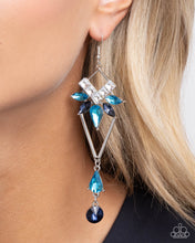 Load image into Gallery viewer, Open Door Jewelry - Shoulder-Dusting Shimmer - Blue Earrings - Paparazzi Accessories
