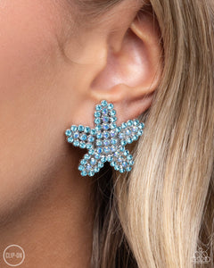 Open Door Jewelry - Starfish Serenade - Blue Clip-On - Paparazzi Accessories