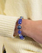 Load image into Gallery viewer, Open Door Jewelry - Beaded Backing - Blue Bracelet - Paparazzi Accessories
