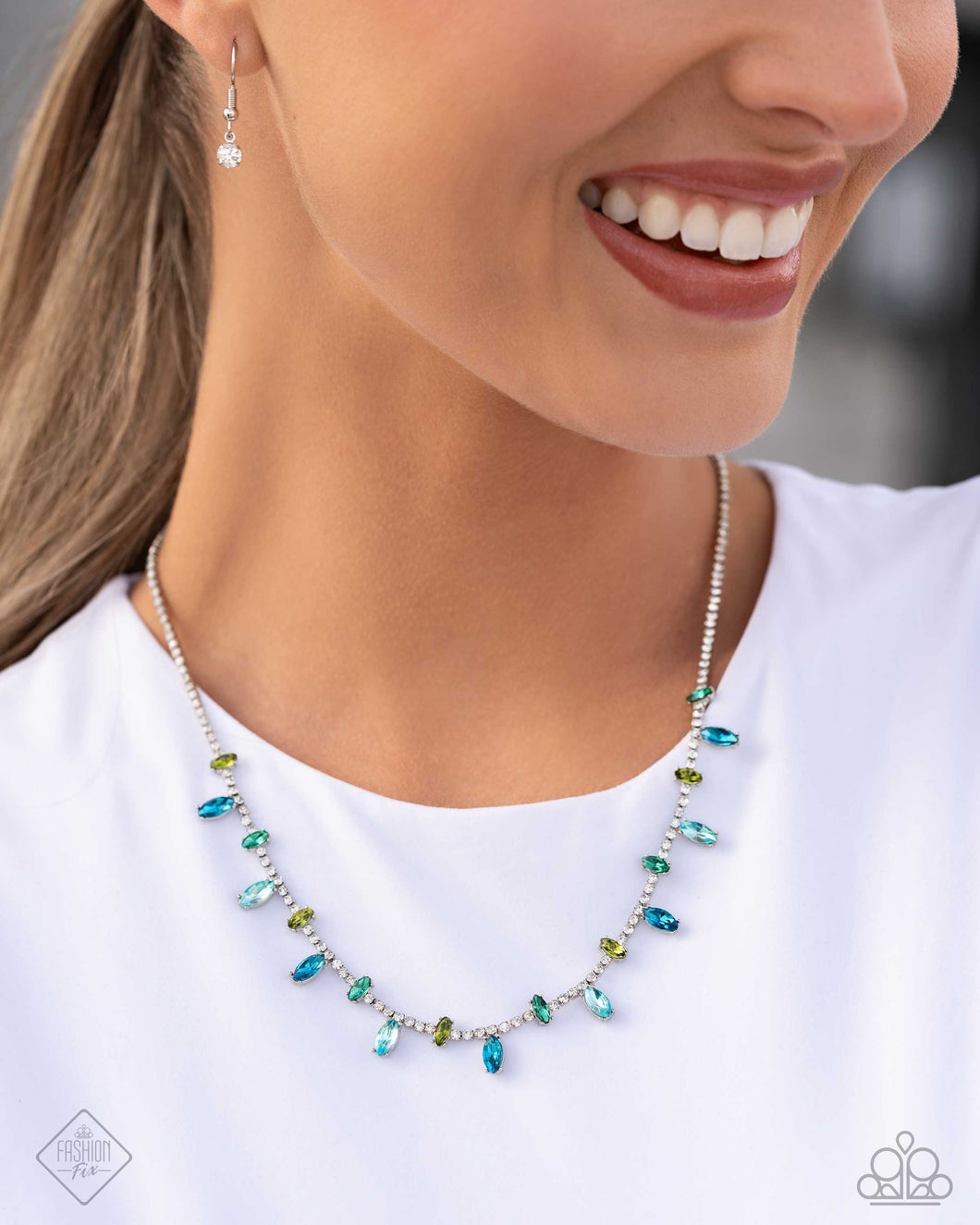 Open Door Jewelry - Feminine Fashion - Blue Necklace - Paparazzi Accessories