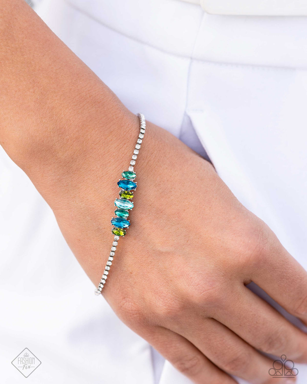 Open Door Jewelry - Feminine Faith - Blue Bracelet - Paparazzi Accessories