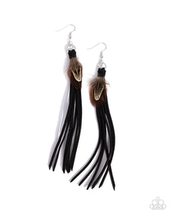 five-dollar-jewelry-feathered-festivity-black-earrings-paparazzi-accessories