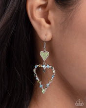 Load image into Gallery viewer, Open Door Jewelry - Parallel Passion - Green Earrings - Paparazzi Accessories
