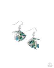 Load image into Gallery viewer, five-dollar-jewelry-fancy-free-fish-green-earrings-paparazzi-accessories
