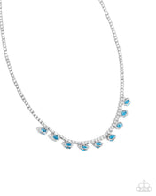 Load image into Gallery viewer, five-dollar-jewelry-conveying-charm-blue-necklace-paparazzi-accessories
