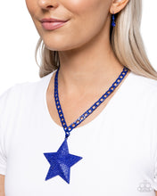 Load image into Gallery viewer, Open Door Jewelry - Stellar Selfie - Blue Necklace - Paparazzi Accessories
