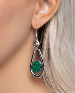 Open Door Jewelry - Scouting Spirals - Green Earrings - Paparazzi Accessories