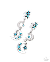 Load image into Gallery viewer, five-dollar-jewelry-stellar-serendipity-blue-post earrings-paparazzi-accessories
