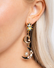 Load image into Gallery viewer, Open Door Jewelry - Stellar Serendipity - Gold Post Earrings - Paparazzi Accessories
