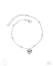 Load image into Gallery viewer, five-dollar-jewelry-dainty-dragonfly-blue-anklet-paparazzi-accessories
