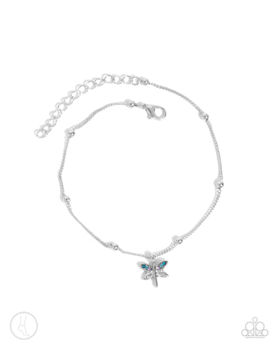 five-dollar-jewelry-dainty-dragonfly-blue-anklet-paparazzi-accessories