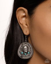 Load image into Gallery viewer, Open Door Jewelry - Cowboy Chaperone - Blue Earrings - Paparazzi Accessories
