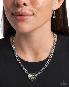 Open Door Jewelry - Tasteful Triad - Green Necklace - Paparazzi Accessories