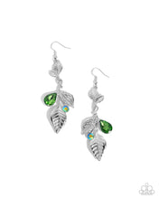 Load image into Gallery viewer, five-dollar-jewelry-descending-dazzle-green-earrings-paparazzi-accessories
