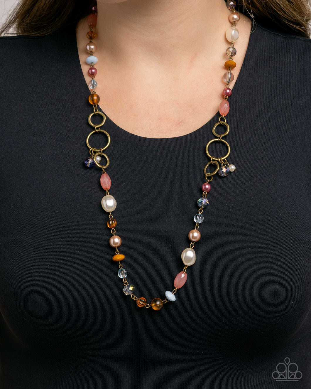 Open Door Jewelry - Eclectic Embrace - Brass Necklace - Paparazzi Accessories