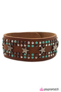 Open Door Jewelry - Giddy Up - Blue Bracelet - Paparazzi Accessories
