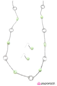 Open Door Jewelry - Get Your Glow On - Green Necklace - Paparazzi Accessories