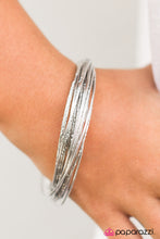 Load image into Gallery viewer, five-dollar-jewelry-i-eat-glitter-for-breakfast-silver-bracelet-paparazzi-accessories
