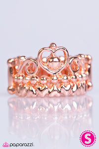 Open Door Jewelry - Crown of Hearts - Copper Ring - Paparazzi Accessories