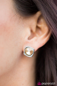 five-dollar-jewelry-keep-on-sparkling-brown-post-post earrings-paparazzi-accessories